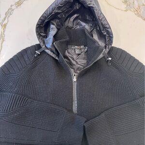 Ralph Lauren RLX Black Wool Knit Jacket